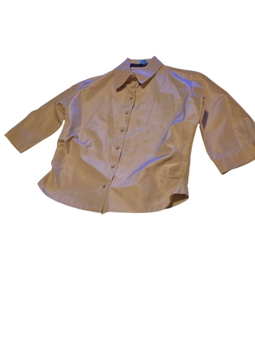 Martin Grant Paris Women's Button-Up Beige Silk Blend Shirt Sz L (12)